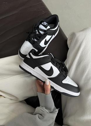 Nike sb dunk low black/white жіночі кросівки