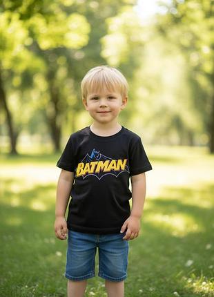 Стильная черная футболка для мальчика dc comics batman, бэтмен