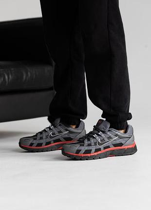 Nike p-6000 grey black red