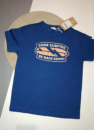 Футболка коттоновая на мальчика 6 лет (116 см), green cotton.