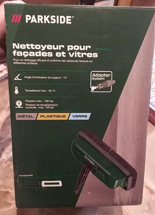 Насадка для мойки высокого давления parkside facade and glass cleaner pfgr 33 a1, предназначена для очистки фасадов, стекла и других поверхностей.