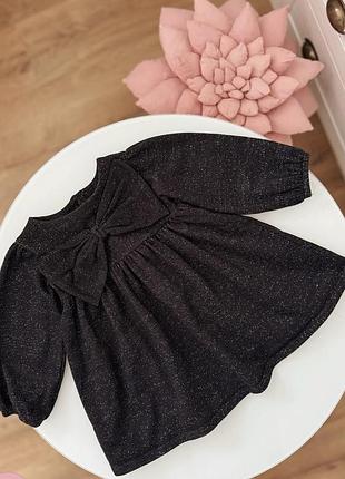 Стильное платье с нитью люрекса f&f, нарядное платье, платье с рукавом, сукня