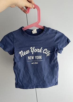 Дитяча футболка синя h&m 80 розмір