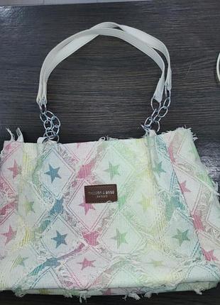 Жіноча сумка  fashion bags з тканини з бахрамою у відмінному стані