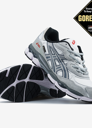 Кроссовки asics gel-nyc white steel grey gore-tex  💧 влагозащита/термо ❄️  арт 5065