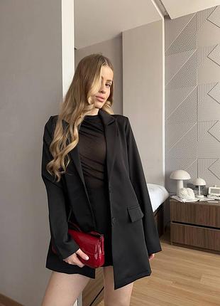 Брючный костюм с пиджаком с плечиками с пуговицами с мини-юбкой шортами