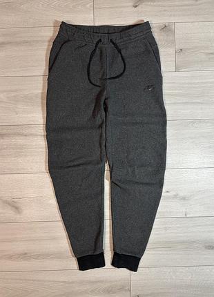 Nike штани теч фліс сірого кольору розмір s