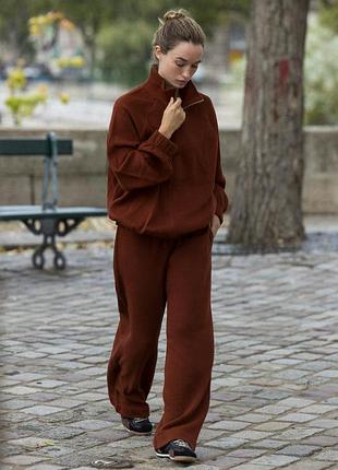 Костюм комплект zara из плотного трикотажа