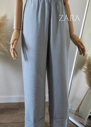 Zara женские брюки брюки брюки укороченные на резинке
