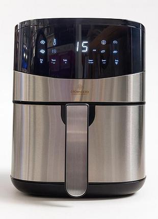 Кухонный мощный аэрогриль crownberg cb-5553 6.5л 1600Вт воздушная аэрофритюрница