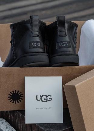 Ugg ultra mini black leather