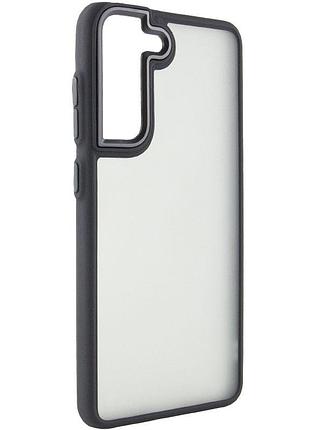 Чехол tpu+pc lyon frosted для samsung galaxy s22 black