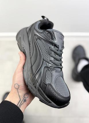 Мужские кроссовки на весну puma milenio tech легкие серые кроссовки