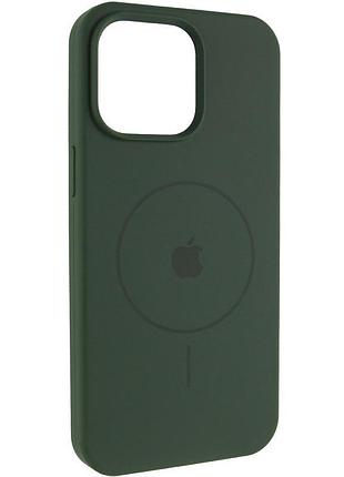 Чохол silicone case full protective (aa) v2 with magsafe для apple iphone 11 pro max (6.5") зелений / cyprus green