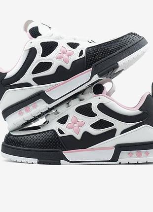 Lv skate sneaker black white pink