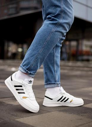 Adidas drop step white black 4