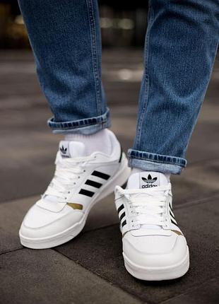 Adidas drop step white black 5