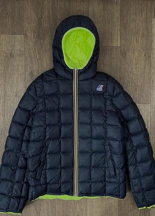 Пуховик k-way jacques thermo plus.2 reversible синя чоловіча зимова утеплена трекінгова зелена салатова