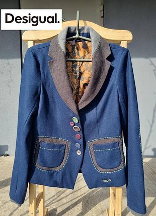 Desigual вовняний легендарний піджак жіночий яскравий стильовий