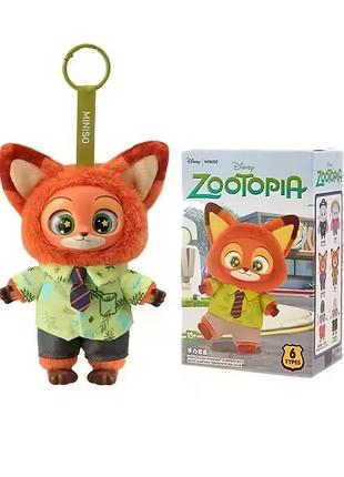 Игрушка брелок по мотивам мультфильма зверополис лис в зеленой рубашке
