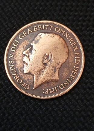 1 пенни 1920 год большая британия георг v