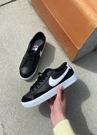 Кросівки nike blazer low black/white.