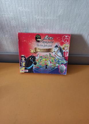 Настольная игра&nbsp;jumbo mens erger je niet!&nbsp;prinsessen in galop.&nbsp;классическая игра "ludo" (или “не сердься, человекино") принцессы на лошадях