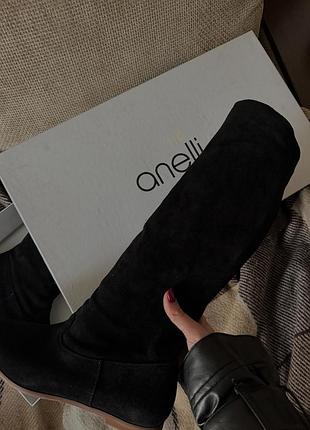 Сапоги жіночі aneli весняні замш чоботи