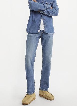 Чоловічі джинси levi’s 514 straight fit 005141593 — синій денім, прямий крій, м’яка тканина, комфортна посадка, чистий силует. оригінал.