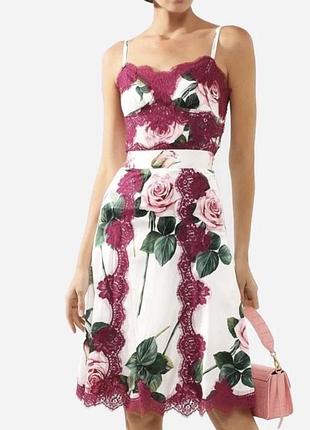 Спідниця шовк мереживо dolce&gabbana