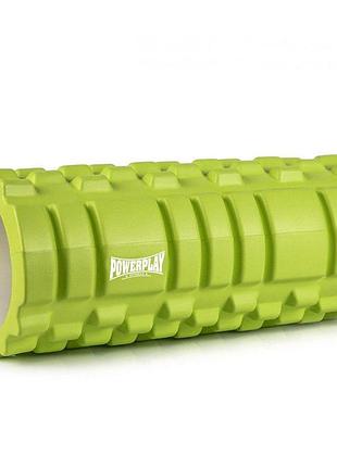 Массажный ролик (роллер) powerplay 4025 massage roller зеленый (33x14см.)
