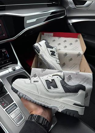 Мужские кроссовки new balance 550 low white gray – стильная классика акция