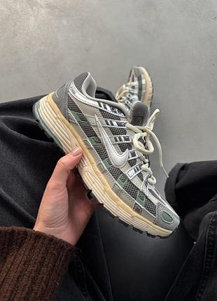 👟 кроссовки мужские nike p-6000 grey green / наложка bs👟