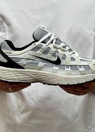 👟 кросівки  жіночі nike p-6000 white beige black / наложка bs👟