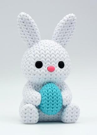 Фигурка крупного кролика с голубой крашкой 🐰💙🐣