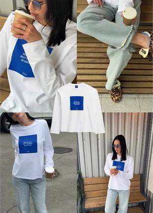 Лонгслів від zara натуральний котон лонг