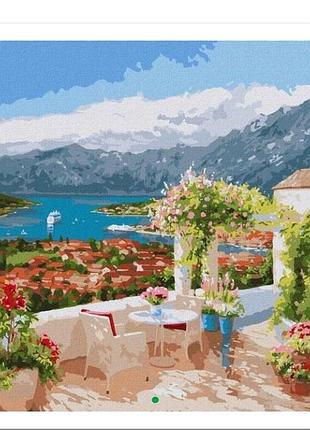 Картина которская бухта 50x50 см