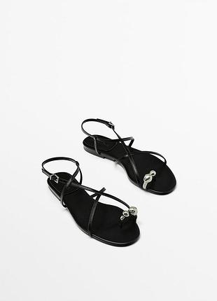 Босоножки женские кожаные massimo dutti