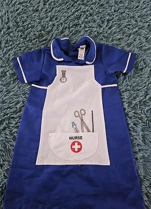 Платье доктор, медсестра, врач на 7-9 лет