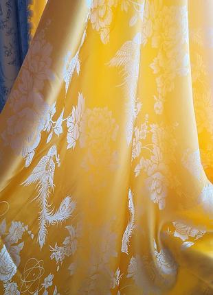 Chinese silk / silver silk / silk china / china vintage / китайский шелк / желтый шелк / шелк текстиль / винтаж / vintage asian / палантин шелк