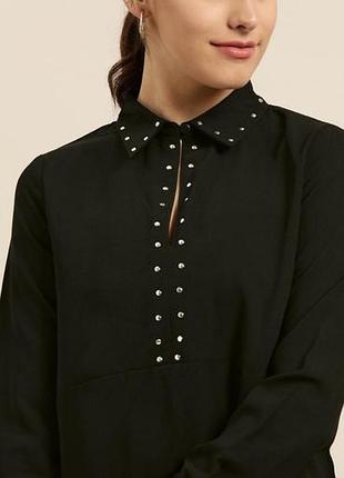 Блуза брендова неймовірна чорна вільна zara,l/xl