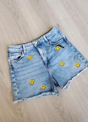 Джинсовые шорты на девочку на 10 11 лет смайл smile
