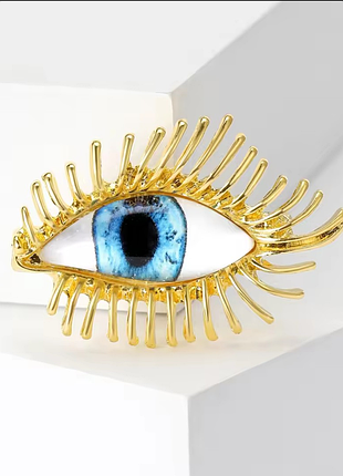 Шикарная брошь глаз с ресницами 👁️