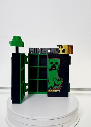 Поличка для фігурок minecraft із kinder joy майнкрафт 5