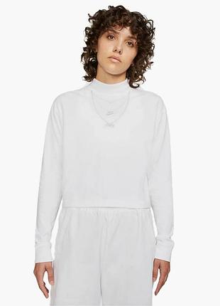 Лонгслів nike вкорочений вільний крій, 100% cotton розмір хс dm2792-100