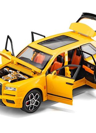 Детская металлическая машинка rolls-royce cullinan 1:24 авто эксперт инерция свет звук детализированный салон открывается дверь