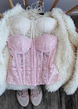 Ефектні топи на гачках корсетного крою💓органза з вишивкою