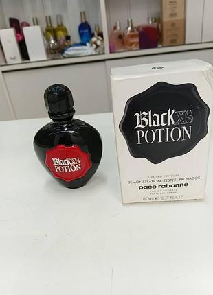 Тестер paco rabanne black xs potion for her 80мл