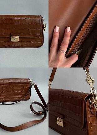 Сумка під крокодила оригінал шкіра michael kors bradshaw