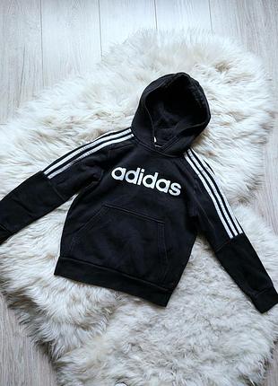 💛💜💙 красивый черный худи adidas